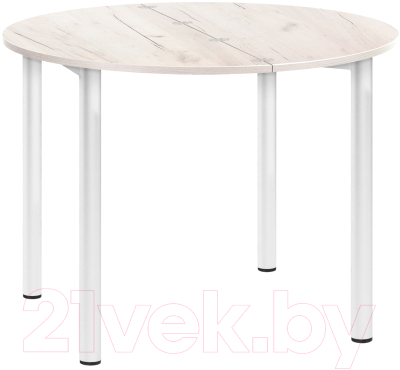 Обеденный стол Millwood Далис 3 (дуб белый Craft/металл белый)