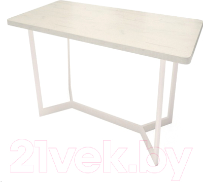 Обеденный стол Millwood Loft M Light 120x70 (дуб белый Craft/металл белый)