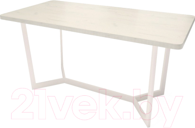 Обеденный стол Millwood Loft M Light 180x90 (дуб белый Craft/металл белый)