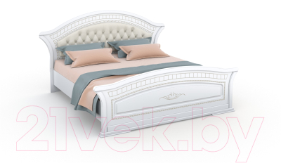 Комплект мебели для спальни Империал Диана с ОМ МИ ШК-4 (белый/серебристый)