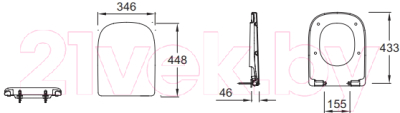 Унитаз подвесной с инсталляцией Jacob Delafon Set Struktura EDE102 + E70024 + E5504 + E4326