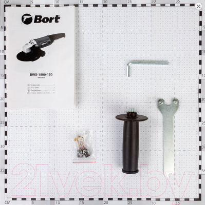 Угловая шлифовальная машина Bort BWS-1500-150 (93727673)