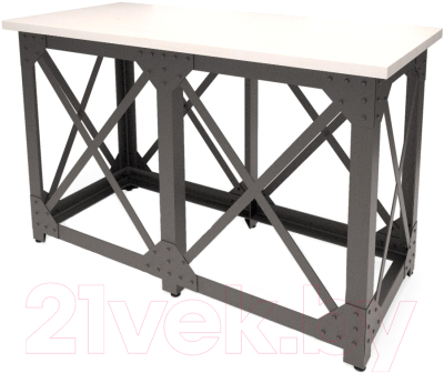 Барный стол Millwood Loft N (дуб белый/металл черный)