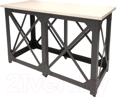 Барный стол Millwood Loft N (дуб беленый/металл черный)