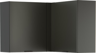 Шкаф навесной для кухни Олмеко Венера угловой (диамант серый/диамант серый/белый) -