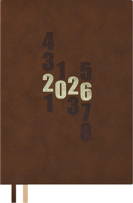 Ежедневник Escalada Замша 2026 / 70266 (176л, коричневый) -