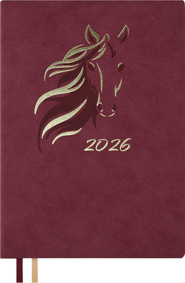 Ежедневник Escalada Замша 2026 / 70267 (176л, бордовый) -