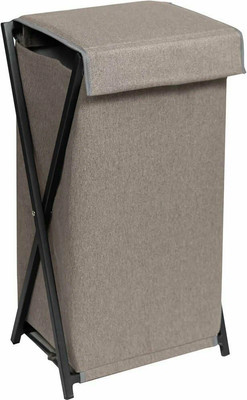 Корзина для белья Violet Элит / 870718 (серый/черный) -