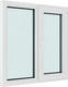 Окно ПВХ Rehau Futuruss Двухстворчатое поворотно откидное правое 2 стекла (1400x1000x60) - 