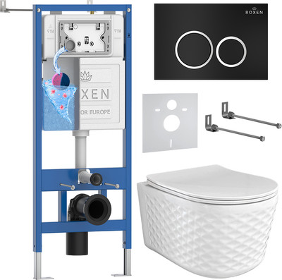 Унитаз подвесной с инсталляцией Roxen StounFix Dual Fresh 979008 - 