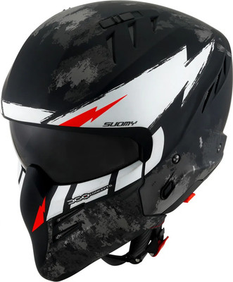 Мотошлем Suomy Armor Hi Volt / K6AM0003.6 (XL, черный матовый/белый) - 