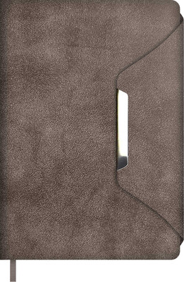 Ежедневник Escalada Спилок Делавэ / 70609 (160л, серый/коричневый) - 