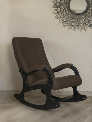 Кресло-качалка Mio Tesoro Бастион-32 (рогожка коричневый/черный) -