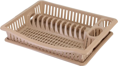 Сушилка для посуды Эльфпласт Rondo / EP386 (серо-коричневый) - 