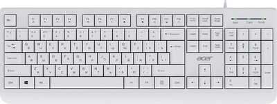 Клавиатура Acer OKW400 USB Multimedia / ZL.KBDEE.01B (белый) - 