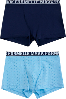 Комплект трусов детских Mark Formelle 413345-2 (р.128-64-57, синие точки на голубом/темно-синий) -