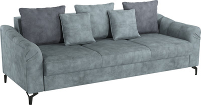 Диван Олмеко Одри 3-х местный (сине-зеленый/графит) - 