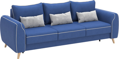 Диван Олмеко Лона 3-х местный (нэви/сильвер) - 