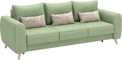 Диван Олмеко Лона 3-х местный (олива/крем) - 