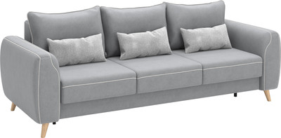 Диван Олмеко Лона 3-х местный (уголь/сильвер) - 