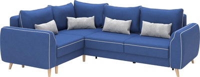 Диван угловой Олмеко Лона (нэви/сильвер) - 