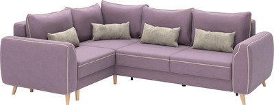 Диван угловой Олмеко Лона (тоуп/крем) - 