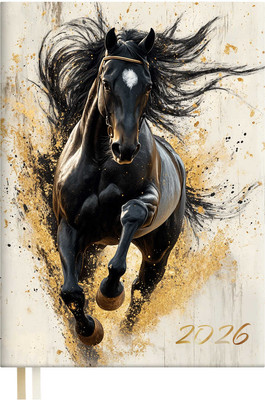 Ежедневник Escalada Вороной конь 2026 / 70307 (176л) -