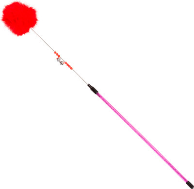 

Игрушка для кошек, Удочка-дразнилка. Меховой помпон / TM-02-A