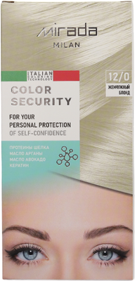 Крем-краска для волос Mirada Color security тон 12/0 Жемчужный блонд - 