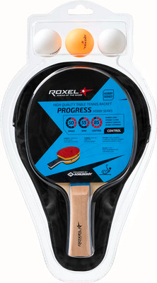 Набор для настольного тенниса Roxel Hobby Progress (1 ракетка+3 мяча+чехол) -