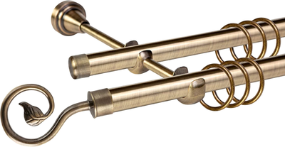 

Карниз для штор, Grace D19Г/19Г + наконечники Завиток одинарный