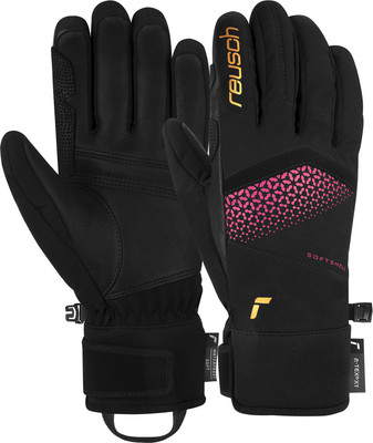 Перчатки лыжные Reusch Micky R-Tex Xt / 6431223_7044 (р.6, Black/Fuchs Fed/Gold) -