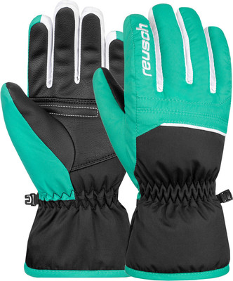 Перчатки лыжные Reusch Alan Junior / 6461115_7309 (р.6, Black/Vir Green/White) -