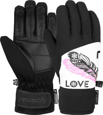 Перчатки лыжные Reusch Beatrix R-Tex Xt Junior / 6361277_1107 (р.5.5, White/Feathers) -