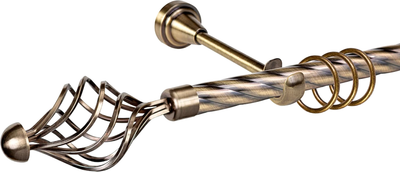 

Карниз для штор, Grace D19К + наконечники Ажур