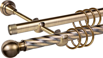 

Карниз для штор, Grace D19К/19Г + наконечники Шар Стюард