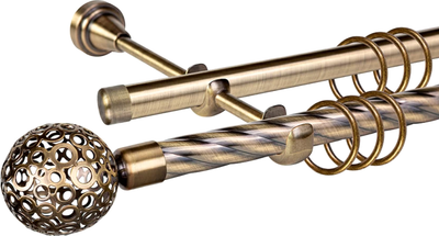 

Карниз для штор, Grace D19К/19Г + наконечники Метеор