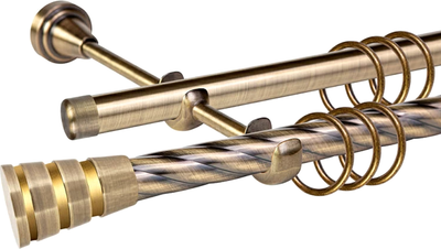 

Карниз для штор, Grace D19К/19Г + наконечники Пегас