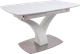 Обеденный стол Аврора Нотр дам Moderne Optiwhite 140-180x85 (белый/белый муар) -