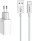 Зарядное устройство сетевое McDodo CH-6721 2 USB-A Charger(EU) + Type-C Cable (1м, белый) - 
