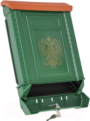 Почтовый ящик Цикл Премиум с орлом / 6026-00 (зеленый)