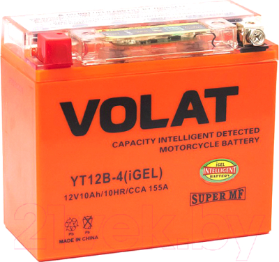 Мотоаккумулятор VOLAT YT12B-4 iGEL L+ (10 А/ч)