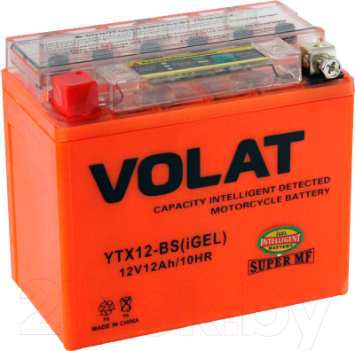 Мотоаккумулятор VOLAT YTX12-BS iGEL L+ (12 А/ч)