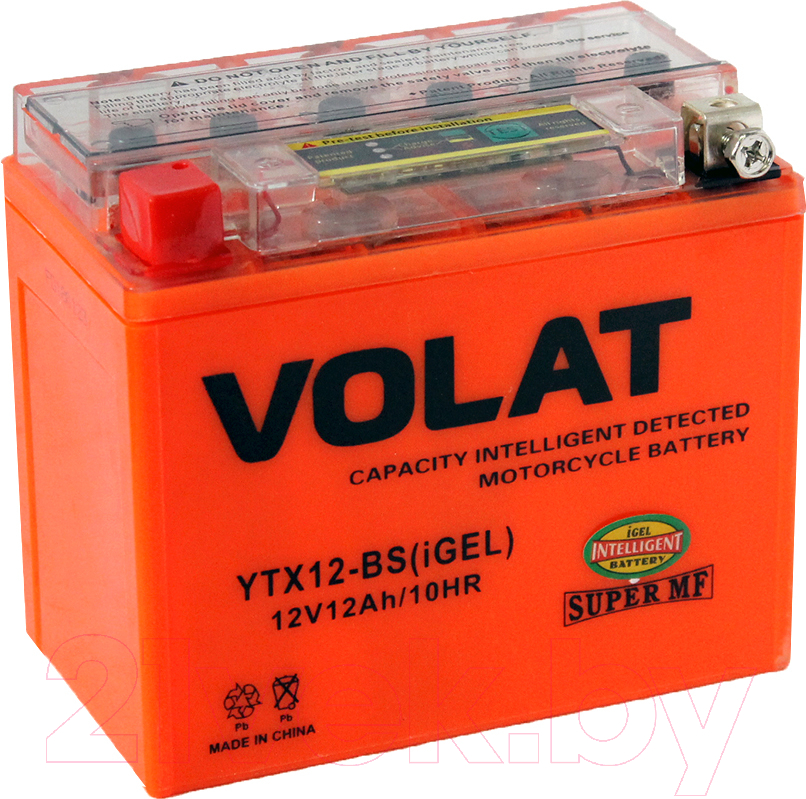 Мотоаккумулятор VOLAT YTX12-BS iGEL L+