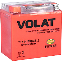 Мотоаккумулятор VOLAT YTX14-BS iGEL L+ (14 А/ч) - 
