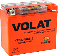 Мотоаккумулятор VOLAT YT20L-4 iGEL R+ (20 А/ч) - 