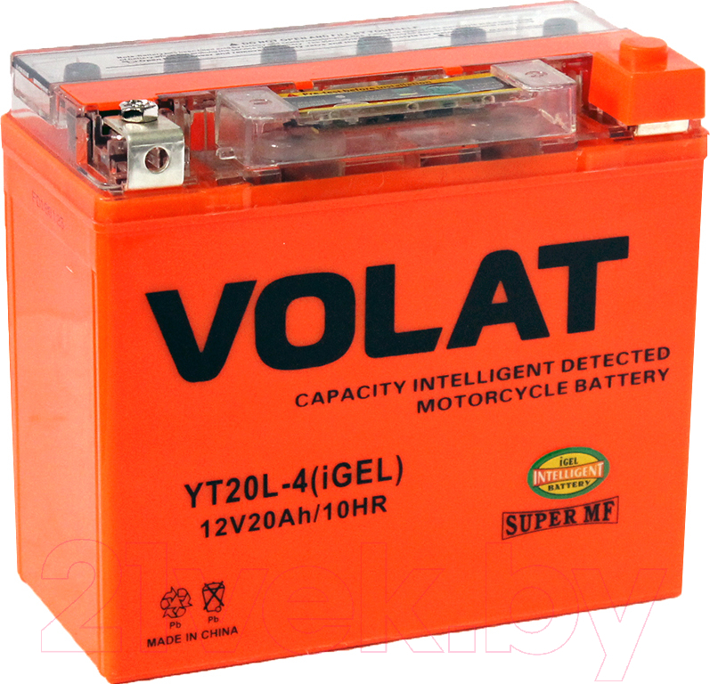 Мотоаккумулятор VOLAT YT20L-4 iGEL R+