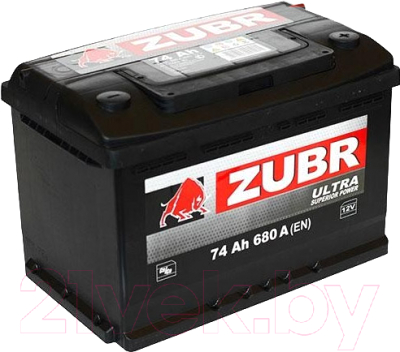 Автомобильный аккумулятор Zubr Ultra New R+ (74 А/ч)
