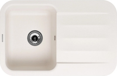 Мойка кухонная Kuppersberg Lira 1B1D White Alabaster -
