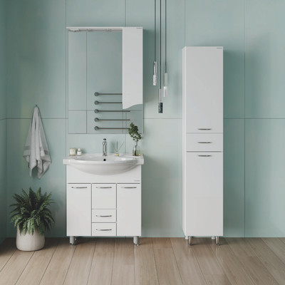 

Шкаф-пенал для ванной, Модерн 36.17 R с корзиной / 403603